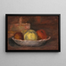 Appelen op een schaal en mand - Pierre-Auguste Renoir — ingelijst kunstwerk aan de muur