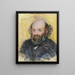 portret van Cézanne - Pierre-Auguste Renoir — ingelijst kunstwerk aan de muur