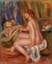 Zittende vrouwelijke naakt profielweergave Vrouwelijk naakt zittend in profiel - Pierre-Auguste Renoir — weergave van het kunstwerk