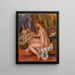Zittende vrouwelijke naakt profielweergave Vrouwelijk naakt zittend in profiel - Pierre-Auguste Renoir — ingelijst kunstwerk aan de muur