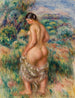 Staand schilderij van badende vrouw - Pierre-Auguste Renoir — weergave van het kunstwerk