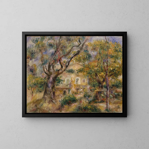 La Ferme aux Collettes à Cagnes - Pierre-Auguste Renoir — ingelijst kunstwerk aan de muur