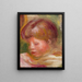 Hoofd van een vrouw - Pierre-Auguste Renoir — ingelijst kunstwerk aan de muur