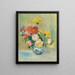 vaas met rozen en dahlia's - Pierre-Auguste Renoir — ingelijst kunstwerk aan de muur