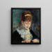 Vrouw die haakt Femme faisant du crochet - Pierre-Auguste Renoir — ingelijst kunstwerk aan de muur