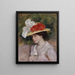 Vrouw met bloemenhoed - Pierre-Auguste Renoir — ingelijst kunstwerk aan de muur