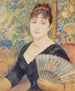Vrouw met waaier - Pierre - Auguste Renoir — weergave van het kunstwerk