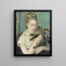 Vrouw met een kat - Pierre-Auguste Renoir — ingelijst kunstwerk aan de muur