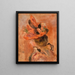 Hoofd van een vrouw met rode hoed - Pierre-Auguste Renoir — ingelijst kunstwerk aan de muur