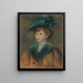 Jonge vrouw met groene hoed - Pierre-Auguste Renoir — ingelijst kunstwerk aan de muur