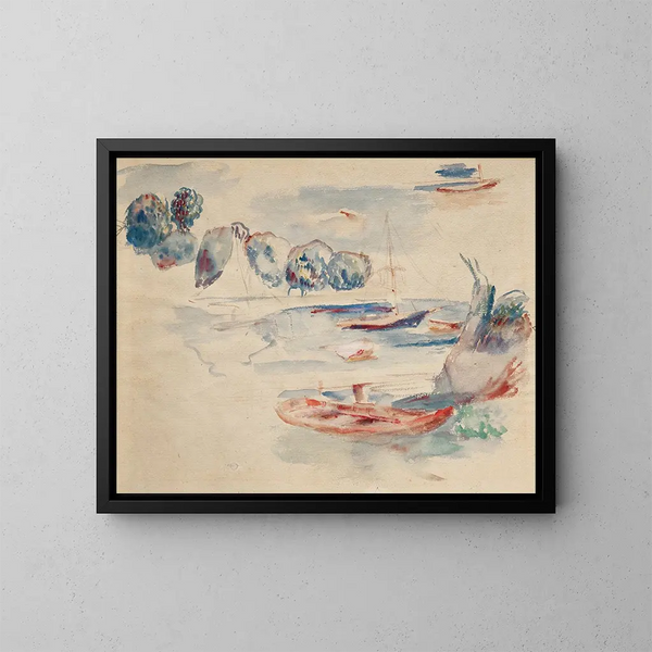Studie van boten - Pierre-Auguste Renoir — ingelijst kunstwerk aan de muur