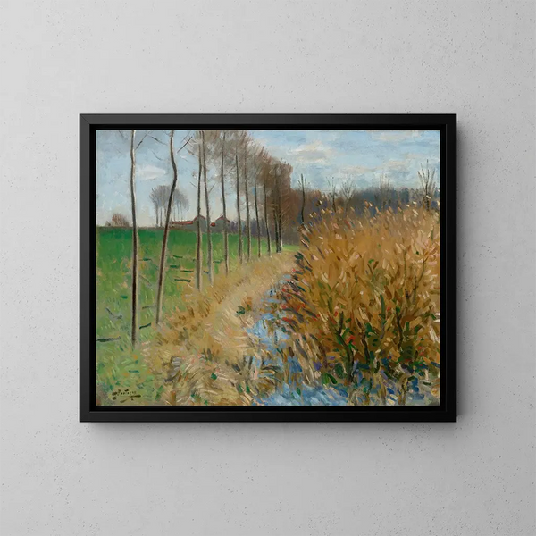 Abreuvoir à Mizy-sur-Yonne - Pierre-Eugène Montzin — framed artwork on a wall