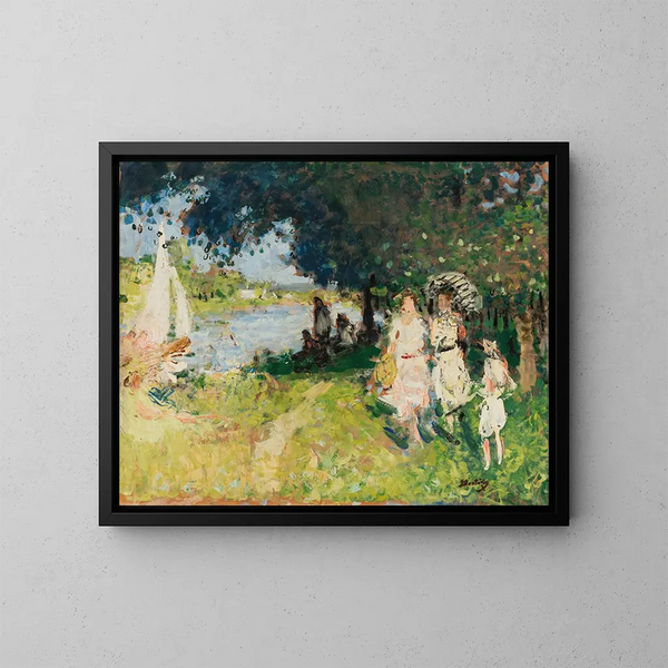 By the Seine River - Pierre-Eugène Montzin — framed artwork on a wall