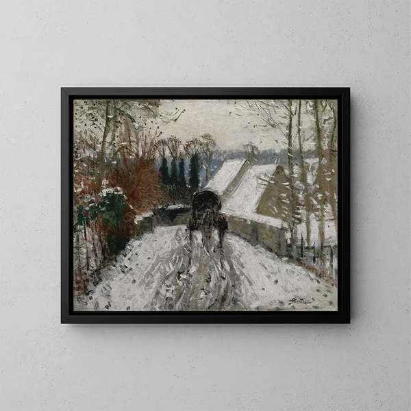 Snow Effect Painting - Pierre-Eugène Montzin — framed artwork on a wall