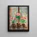 Geraniums - Pierre-Eugène Montzin — ingelijst kunstwerk aan de muur