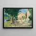 Het dok van de Croix Blanche, Saint-Mammès - Pierre-Eugène Montzin — ingelijst kunstwerk aan de muur