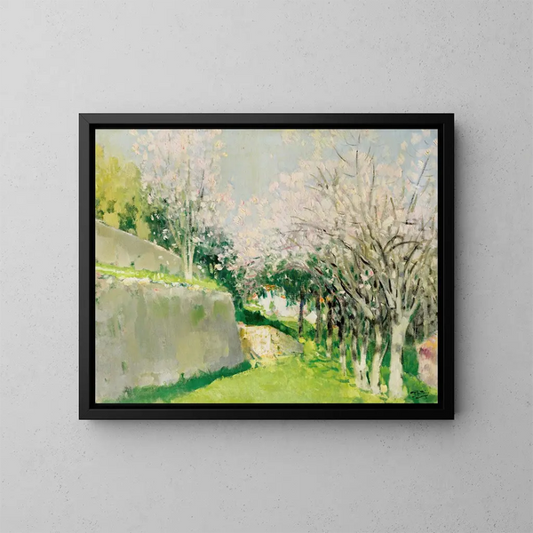 Les Amandiers à Cap Ferrat - Pierre-Eugène Montzin — framed artwork on a wall
