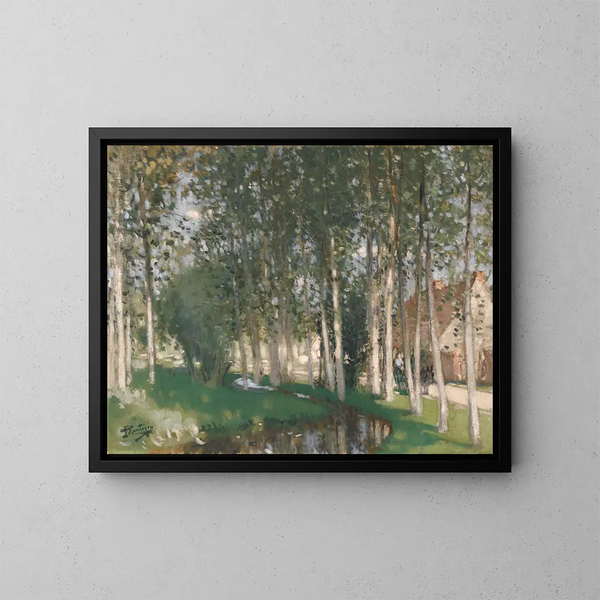 Les Peupliers - Pierre-Eugène Montzin — framed artwork on a wall