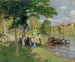 Péniches à Saint-Mammes - Pierre-Eugène Montzin — weergave van het kunstwerk