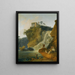 De watervallen van Tivoli met rustende en jagende figuren - Pierre-Jacques Volaire — ingelijst kunstwerk aan de muur