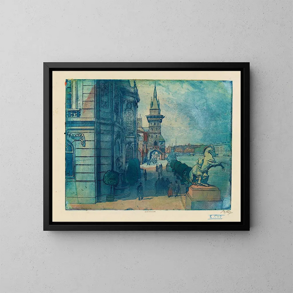 The Pavilion of Austria-Hungary - Pierre-Marcel Roy — framed artwork on a wall