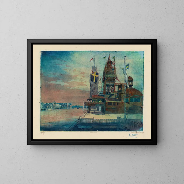 The Swedish and Norwegian Pavilion - Pierre-Marcel Roy — framed artwork on a wall