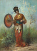 Een Japanse met een parasol - Pierre-Marie Beyle — weergave van het kunstwerk