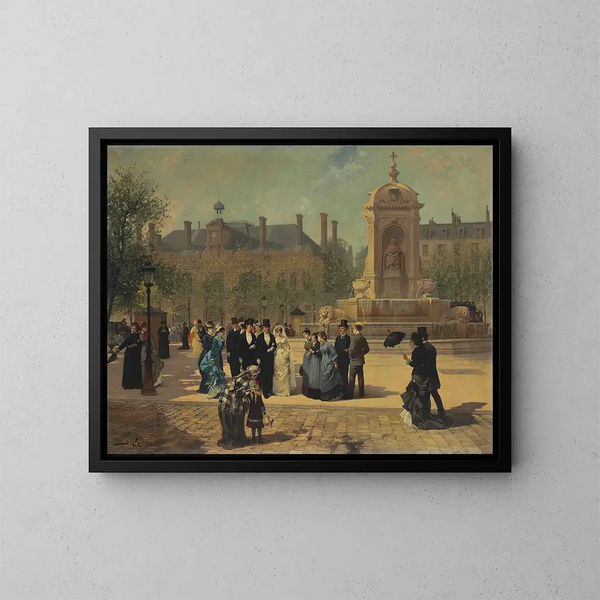 La Procession nuptiale - Pierre-Marie Beyle — framed artwork on a wall