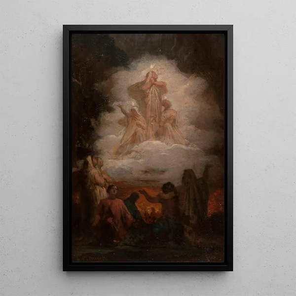 Les âmes du Purgatoire - Pierre-Nicolas Brisset — ingelijst kunstwerk aan de muur