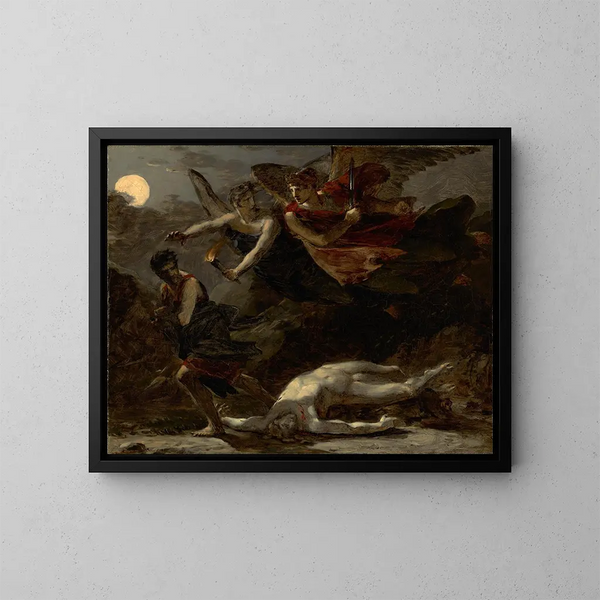 Justice and Divine Vengeance Pursuing Crime - Pierre-Paul Prud'hon — framed artwork on a wall