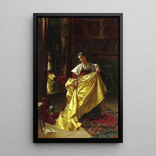 La robe de grand-mère - Pierre Adolphe Huas — ingelijst kunstwerk aan de muur