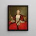 Portret van een elegante dame die een shuttle vasthoudt - Pierre Allais — ingelijst kunstwerk aan de muur