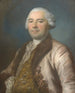 Portret van een man in een oudroze jas met bontvoering - Pierre Bernard — weergave van het kunstwerk