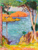 Zeezicht, dennenbomen en rode rotsen - Pierre Bonnard — weergave van het kunstwerk