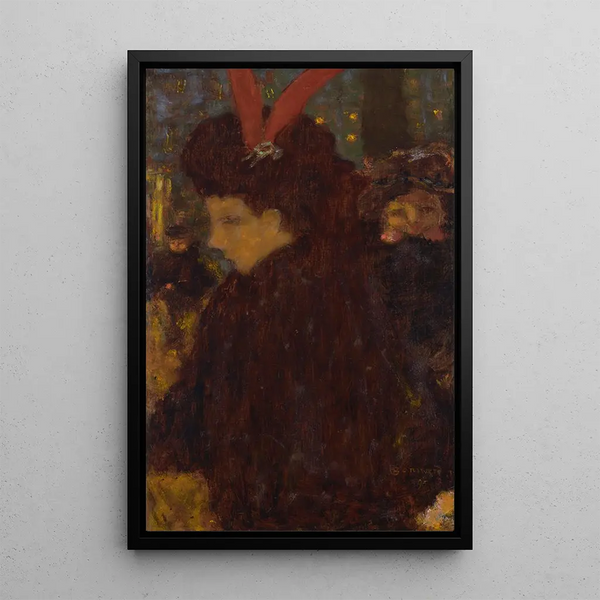 Vrouw met de veer - Pierre Bonnard — ingelijst kunstwerk aan de muur