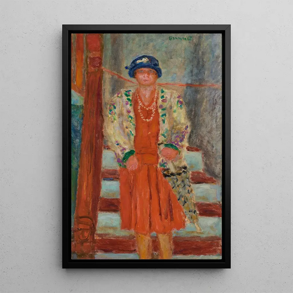 La robe rouge - Pierre Bonnard — ingelijst kunstwerk aan de muur