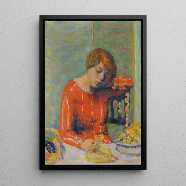 Le corsage rayé - Pierre Bonnard — ingelijst kunstwerk aan de muur
