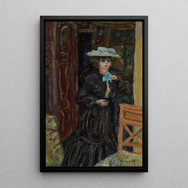 Marthe au chapeau blanc - Pierre Bonnard — ingelijst kunstwerk aan de muur