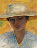 Portret van Vrouw met Grote Hoed - Pierre Bonnard — weergave van het kunstwerk