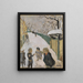 Straat onder de sneeuw met spelende kinderen - Pierre Bonnard — ingelijst kunstwerk aan de muur