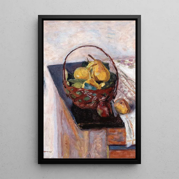 Het fruitsmandje - Pierre Bonnard — ingelijst kunstwerk aan de muur