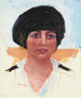 Hoofd van een vrouw met zwarte toque Mme Lucienne Dupuy de Frenelle studie - Pierre Bonnard — weergave van het kunstwerk