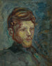 Hoofd van een jonge man met baard - Pierre Bonnard — weergave van het kunstwerk