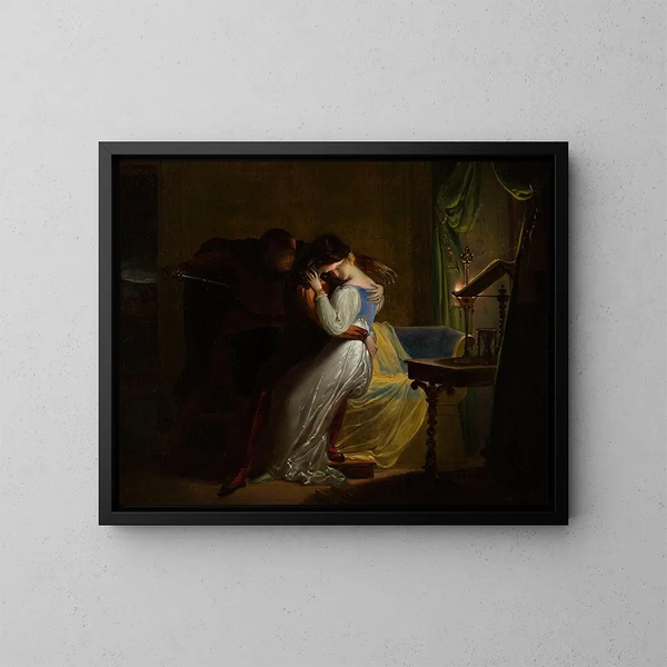 Paolo en Francesca - Pierre Claude François Delorme — ingelijst kunstwerk aan de muur