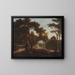 Landschap met wassers en waterkant - Pierre Jean Boquet — ingelijst kunstwerk aan de muur