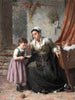 De leesles - Pierre Jean Edmond Castan — weergave van het kunstwerk