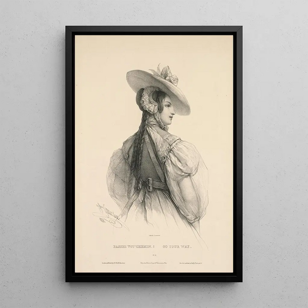 Passez votre chemin - Pierre Louis Henri Grévedon — ingelijst kunstwerk aan de muur