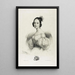 The letter T from The Mirror of Ladies or New French Alphabet - Pierre Louis Henri Grévedon — framed artwork on a wall