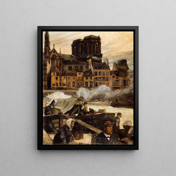 Pierre Louis Moreau - NotreDame et le quai aux Fleurs vus du march aux pommes.webp