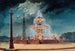 Vue de nuit d'une fontaine décorée place de la Concorde sous le Second Empire - Pierre Manguin — weergave van het kunstwerk